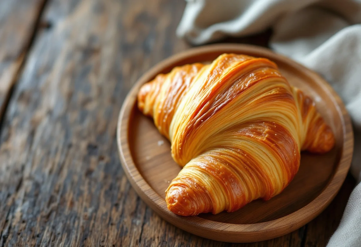 A photo of Croissant, a dough dish from France