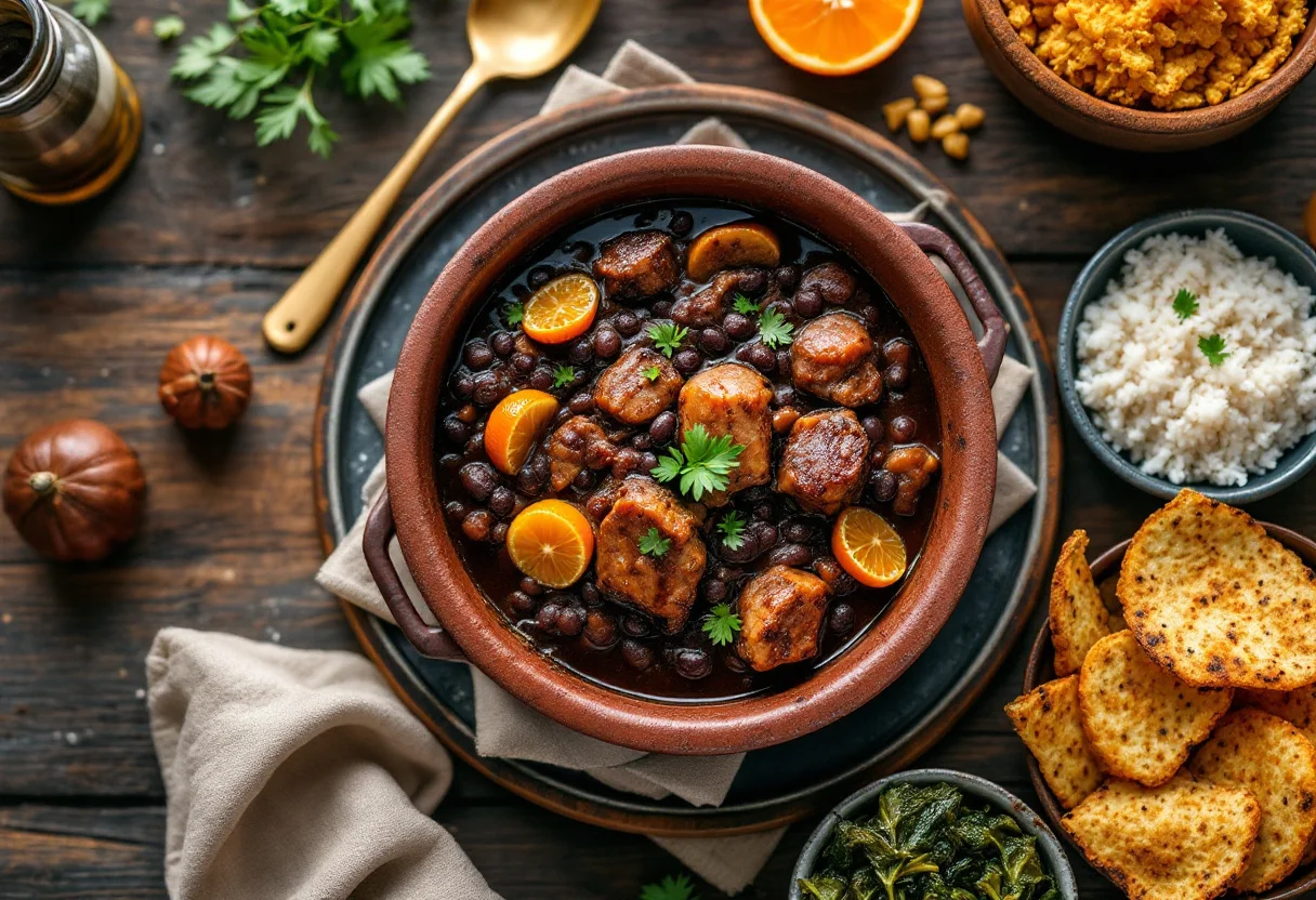 A photo of Feijoada, a legumes dish from Brazil